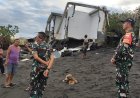Letkol Sidik Pramono Tinjau Lokasi Terdampak Gelombang Pasang Monggalan
